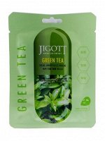 280177 &quot;Jigott&quot; Green Tea Real Ampoule Mask Ампульная тканевая маска с экстрактом зеленого чая 27 мл 1/600
