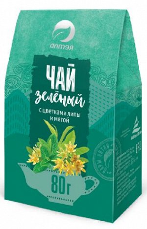 Чай зеленый с липой и мятой, 80 г