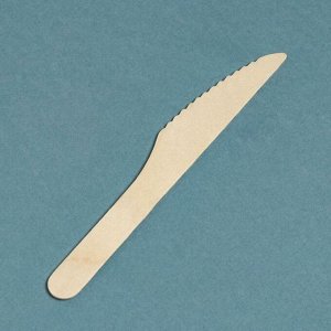 Набор Эко - ножей одноразовых, деревянных 16,5 см