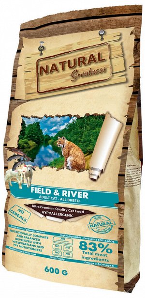 Natural Greatness Field & River Recipe сухой корм для кошек 18 кг