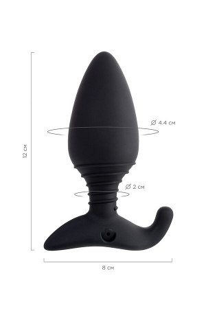 Анальная втулка LOVENSE Hush (L), силикон, черная, 12,1 см