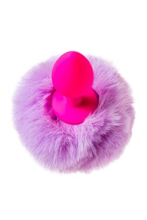 Анальная втулка с хвостом ToDo by Toyfa Sweet bunny, силикон, розовая, 13 см,  2,8 см, 44 г