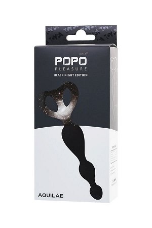 Анальная втулка POPO Pleasure by TOYFA Aquilae, водонепроницаемая, силикон, черная, 18 см, ? 3 см