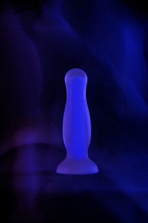 Анальная втулка, светящаяся в темноте, Beyond by Toyfa Kyle Glow, силикон, синий, 10 см