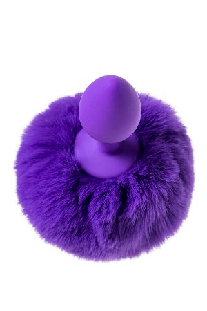 Анальная втулка с хвостом ToDo by Toyfa Sweet bunny, силикон, фиолетовый, 13 см,  2,8 см, 42 г