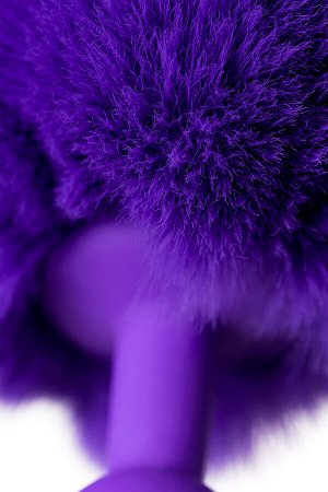 Анальная втулка с хвостом ToDo by Toyfa Sweet bunny, силикон, фиолетовый, 13 см,  2,8 см, 42 г