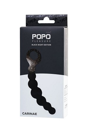 Анальный стимулятор POPO Pleasure by TOYFA Carina, водонепроницаемый, силикон, черный, 19 см, ? 3 см