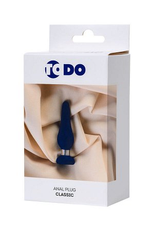 Анальная втулка ToDo by Toyfa Сlassic, размер S, силикон, синий, 10 см, ? 3 см