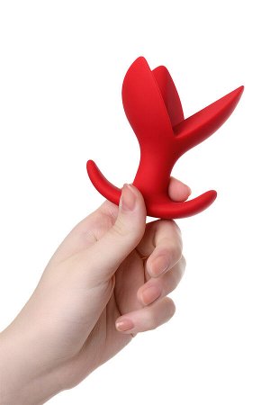 Расширяющая анальная втулка ToDo by Toyfa Flower, силикон, красный, 9 см, ? 6 см