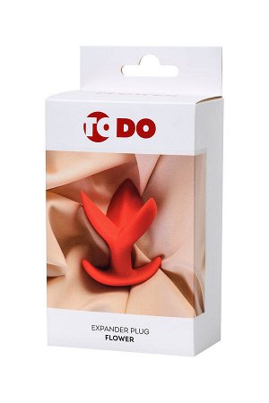 Расширяющая анальная втулка ToDo by Toyfa Flower, силикон, красный, 9 см, ? 6 см