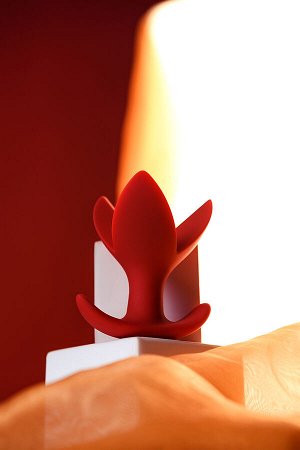 Расширяющая анальная втулка ToDo by Toyfa Flower, силикон, красный, 9 см, ? 6 см