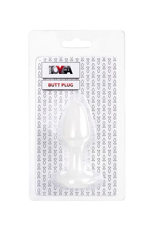 Анальная втулка TOYFA Basic, акрил, белый, 8 см, ? 2,8 см