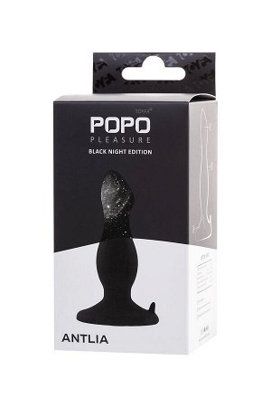 Анальная втулка POPO Pleasure by TOYFA Antlia, силиконовая, черная,10,5 см