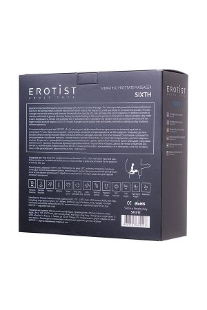 Стимулятор простаты Erotist, Sixth, силикон, черный, 14,5 см