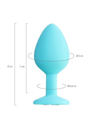 Анальная втулка ToDo by Toyfa Brilliant, силикон, мятный, 8 см, ? 3,5 см, 50 г