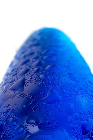 Анальная втулка Sexus Glass, стекло, синяя, 14 см, ? 3,5 см
