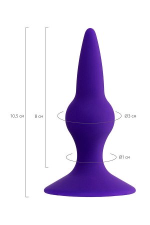 Анальная втулка ToDo by Toyfa Klapsy, силикон, фиолетовая, 10,5 см, ? 3 см