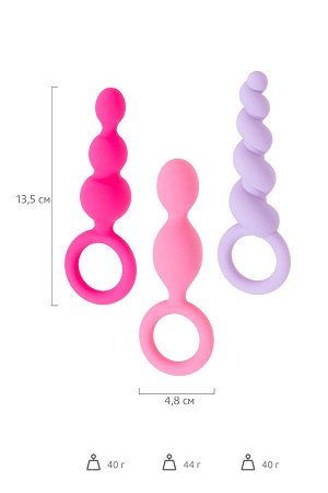 Набор анальных плагов Satisfyer, силикон, ассорти, 13,5 см.