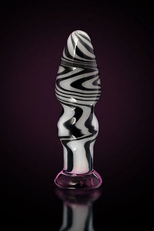 Анальная втулка Sexus Glass, стекло, белый, 12,5 см, ? 3,5 см