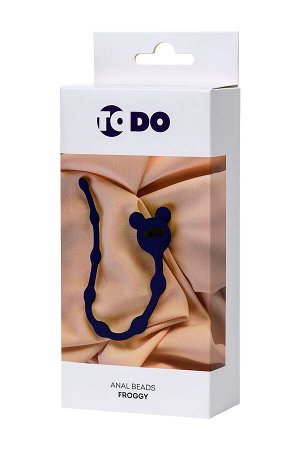 Анальная цепочка ToDo by Toyfa Froggy, силикон, синий, 27,4 см, ? 1,4 см