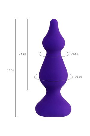 Анальная втулка ToDo by Toyfa Sholt, водонепроницаемая, силикон, фиолетовый, 10 см, ? 3 см