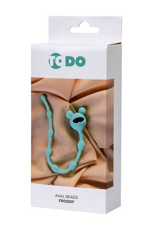 Анальная цепочка ToDo by Toyfa Froggy, силикон, мятный, 27,4 см, ? 1,4 см