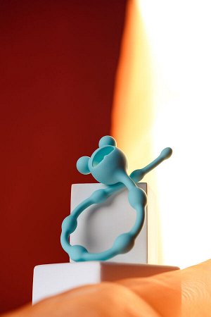 Анальная цепочка ToDo by Toyfa Froggy, силикон, голубая, 27,4 см, ? 1,4 см