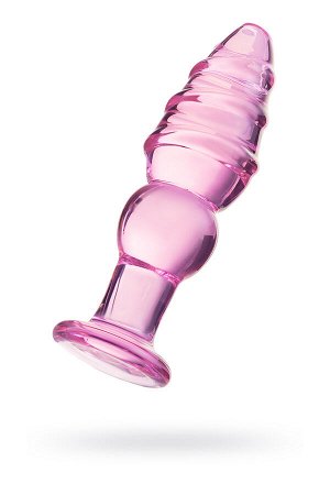 Анальная втулка Sexus Glass, стекло, розовая, 13,5 см, ? 4 см