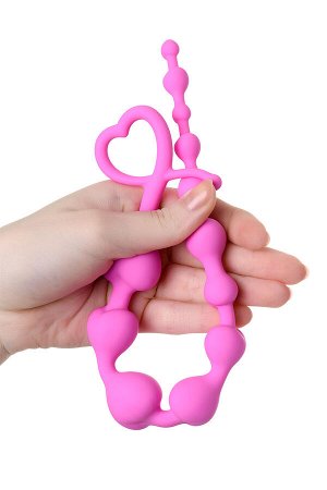 Анальная цепочка ToDo by Toyfa Long Sweety, силикон, розовая, 34 см, ? 2,7 см