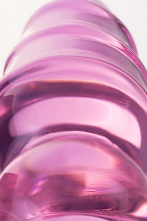 Анальная втулка Sexus Glass, стекло, розовая, 13,5 см,  4 см