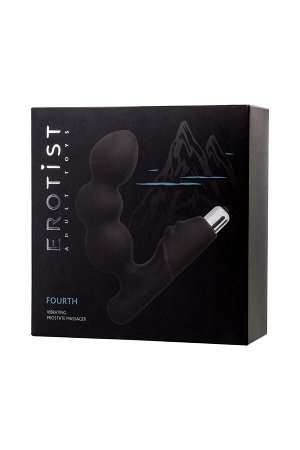 Стимулятор простаты Erotist Fourth, силикон, черный, 12,4 см