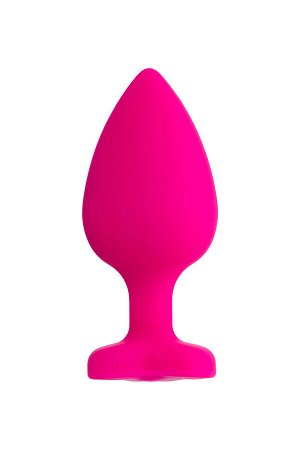 Анальная втулка ToDo by Toyfa Diamond Heart, силикон, розовый, 9,5 см, ? 4 см