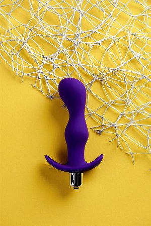 Анальная пробка с вибрацией A-Toys by TOYFA Kamet, размер L, силикон, фиолетовый, 14 см