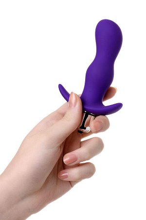 Анальная пробка с вибрацией A-Toys by TOYFA Kamet размера S, силикон, фиолетовый, 11,2 см
