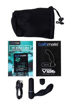 Стимулятор простаты Bathmate  Vibe, ABS пластик, черный, 10,5 см