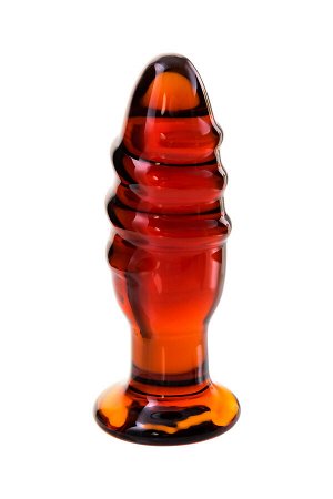 Анальная втулка Sexus Glass, стекло, коричневая, 12,5 см, ? 4 см