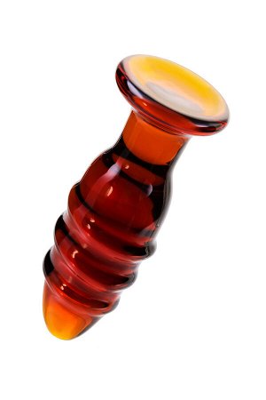 Анальная втулка Sexus Glass, стекло, коричневая, 12,5 см,  4 см