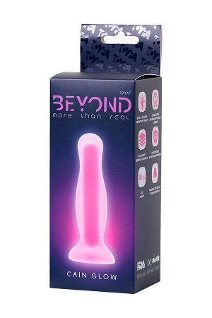 Анальная втулка, светящаяся в темноте, Beyond by Toyfa Cain Glow, силикон, розовый, 10 см