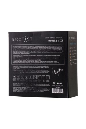 Анальная пробка Erotist Ruffle с дополнительной стимуляцией, силикон, черная, S