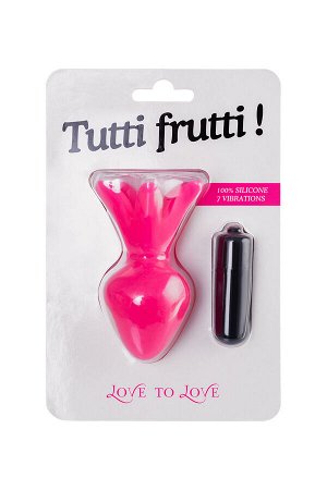 Анальная пробка + стимулятор клитора Love to Love Tutti Frutti, силикон, розовый, 8,5 см.