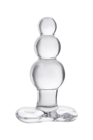 Анальная втулка Sexus Glass, стекло, прозрачная, 10,5 см,  3,5 см