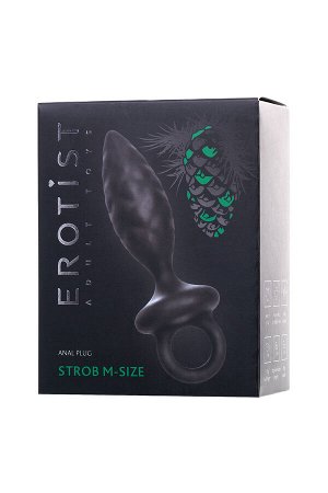 Анальная пробка Erotist Strob M - size, силикон,черная, 13,5 см