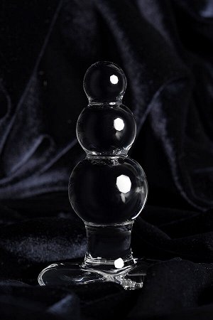 Анальная втулка Sexus Glass, стекло, прозрачная, 10,5 см,  3,5 см