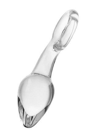 Анальная втулка Sexus Glass, стекло, прозрачная, 14,5 см,  4 см