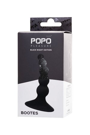 Анальная втулка POPO Pleasure by TOYFA Bootes, силикон, черная, 10 см, ? 2,5 см