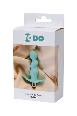 Анальная вибровтулка ToDo by Toyfa Bland, силикон, голубая, 12 см, ? 2,8 см