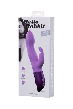 Нереалистичный вибратор Love to Love Hello Rabbit, силикон, фиолетовый, 24,5 см.