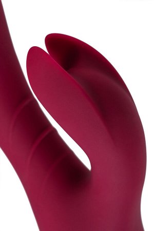 Вибратор с клиторальным стимулятором L'EROINA by TOYFA Mion, силикон, бордовый, 22 см