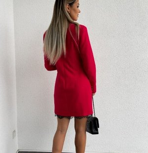 Платье-пиджак, красный