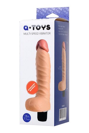 Реалистичный вибратор TOYFA  A-Toys Nod, TPE, телесный, 20,5 см